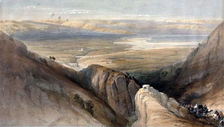 Descente dans la vallée du Jourdain