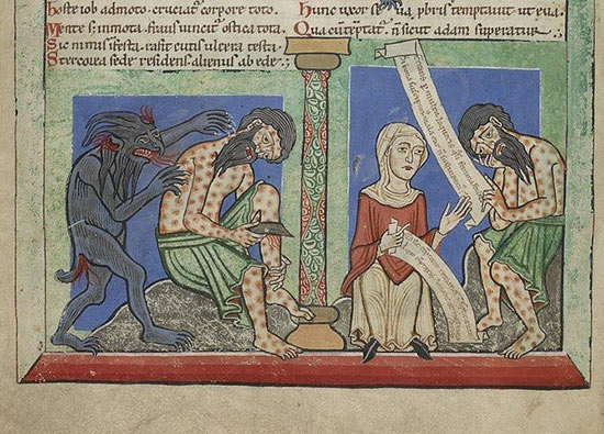 Satan tourmentant Job